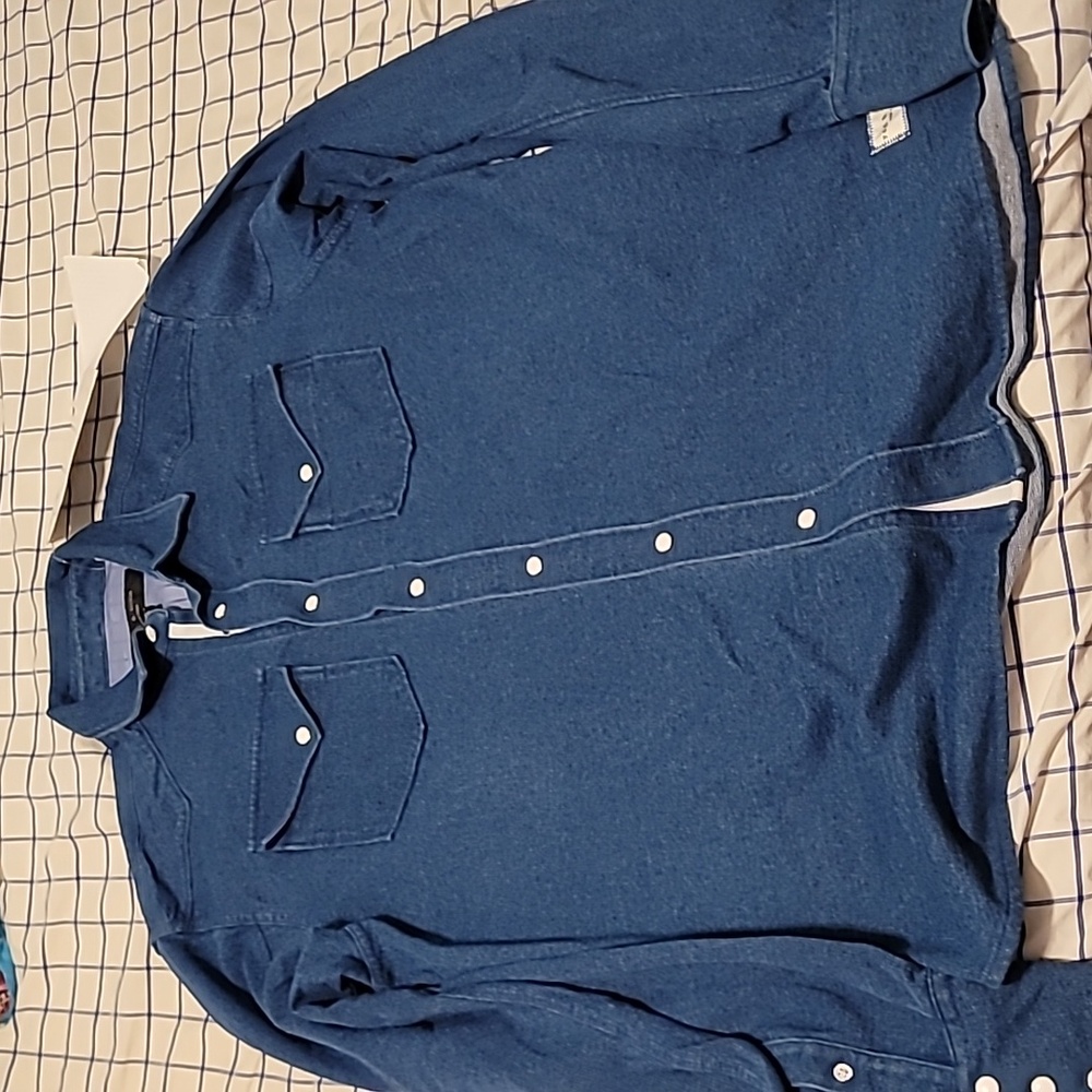 Rag & bone knit indigo western shirt Medium SAMPLE